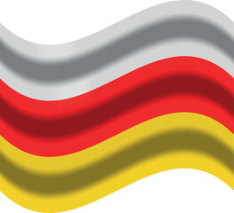 south ossetia flag with wind icon