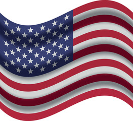 Fototapeta premium united states flag with wind icon