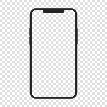 Smartphone Device Mockup UI UX Template Transparent Background