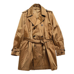 Vintage Trench Coat, transparent background, isolated image, generative AI