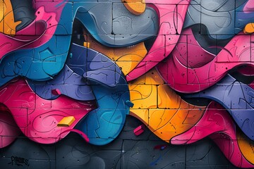 Graffiti art background. Colored.