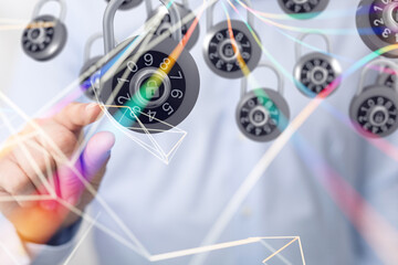 Information technology protected with firewall, secure access and encryption against cyber