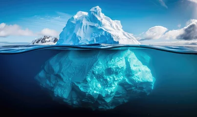 Foto op Aluminium Half underwater view on an iceberg © piai
