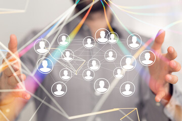 conference Digital Network and data concept 3d