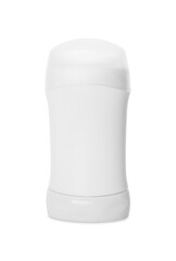 One solid deodorant isolated on white. Personal care product