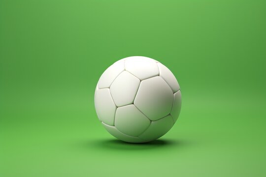 a white football ball on a green background