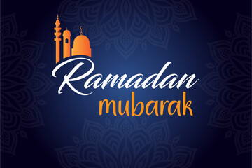 Ramadan Kareem 2024 greeting card for banner or poster