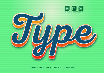 TYPE 3d text effect