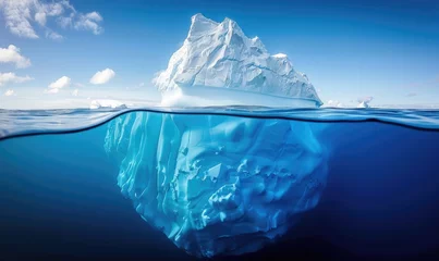 Foto op Canvas Half underwater view on an iceberg © piai