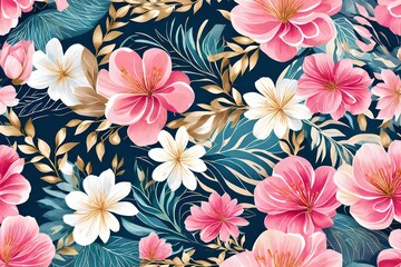 seamless pattern with flowers