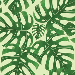 Leaves seamless illustration pattern