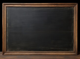 wooden frame with blackboard square