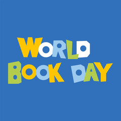 Multicolored lettering World Book Day