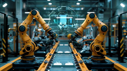 The future of industrial robots is poised to redefine manufacturing landscapes - obrazy, fototapety, plakaty