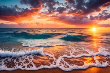 Fototapeten sunset over the sea © Saqib786