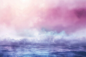 Abstract sea landscape wall art background. Sky, clouds and storm.