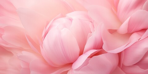 Close up macro view of pink peony flower bud. Floral background pattern