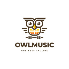 owl music logo design