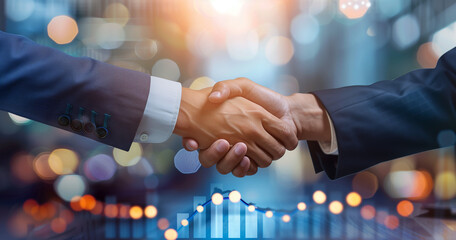 
Business handshaking. Business folks shaking hands, up close. Two company men shaking hands during a meeting at work. Business people making a handshake, close up. 