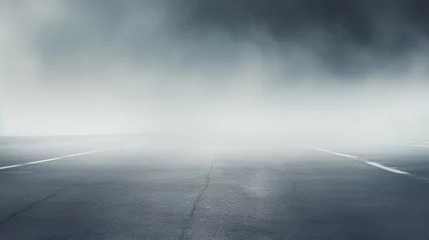 Fototapeten Creative Blurry Outdoor Asphalt Background with Mist © Tahir