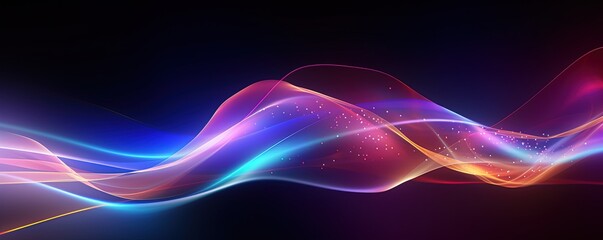 abstract futuristic background with gold PINK blue glowing neon moving high speed wave lines and bokeh lights. Data transfer concept Fantastic wallpaper