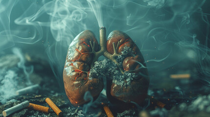 Anti smoking concept background