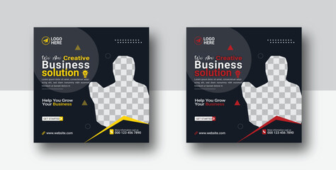 Digital marketing social media promotional banner template or creative marketing Instagram post banner