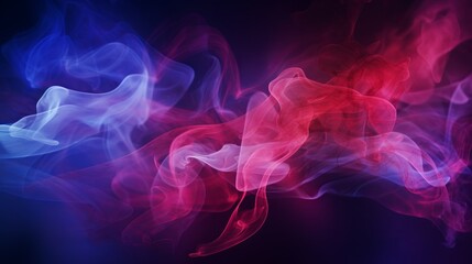Dramatic Smoke and Fog in Vivid Red, Blue, and Purple Hues - Intense Abstract Background - obrazy, fototapety, plakaty