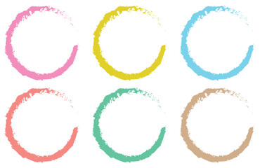 Circles stroke loading for the site vector set in different colors