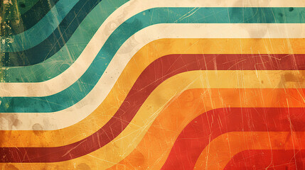 Rainbow wavy line design, abstract background.