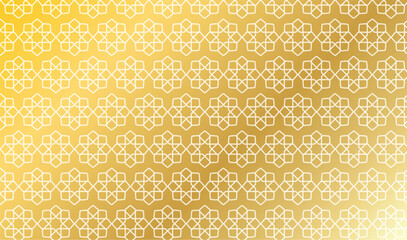 Islamic pattern golden gradient color ramadan pattern for poster and banner vector seamless pattern 