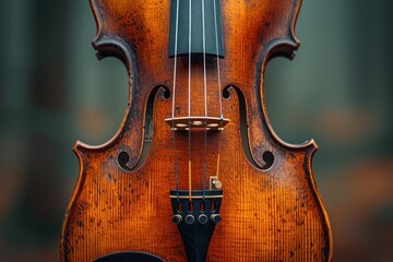 Captivating close-up of a violin bridge, highlighting the precision in musical construction