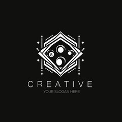 Obraz premium Billiards Logo Design. Billiard Logo Vector Art, Icons. 