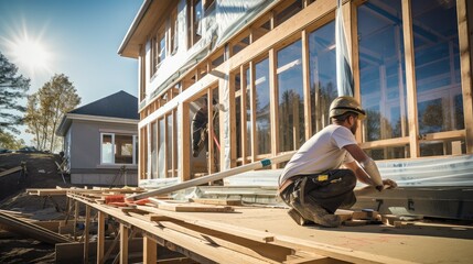 Fototapeta premium site builder house building