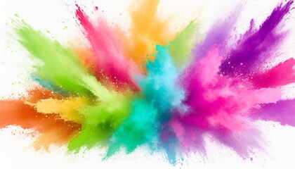 Fototapeta na wymiar abstract powder splatted background colorful powder explosion on white background