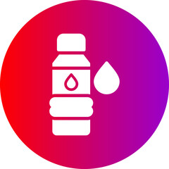 Water bottle Glyph Circle Gradient Icon