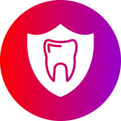 Shield Glyph Circle Gradient Icon