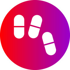 Capsule Glyph Circle Gradient Icon