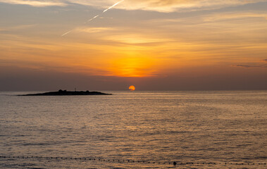 sunset over the sea