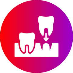 Implants Glyph Circle Gradient Icon