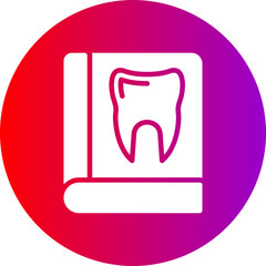 Book Glyph Circle Gradient Icon