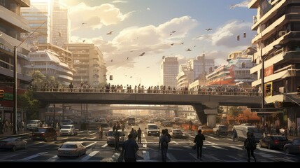 pollution traffic city background