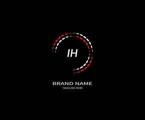Fototapeta na wymiar IH letter logo Design. Unique attractive creative modern initial IH initial based letter icon logo