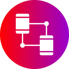 web-hosting-29 Glyph Circle Gradient Icon