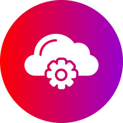 web-hosting-39 Glyph Circle Gradient Icon