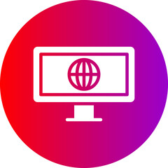 web-hosting-42 Glyph Circle Gradient Icon