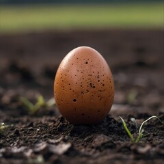 "Life in the Embrace of an Egg: Brief and Detailed Macro Photo" Generative AI