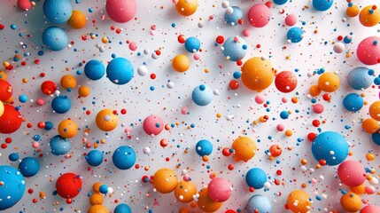 Wall Covered With Multicolored Balls