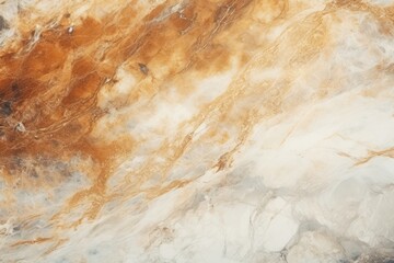Obraz premium abstract marble texture background, lose-up showcases a smooth brown and white marble surface with wavy brown veins of varying thickness, creating a visually interesting and dynamic pattern.