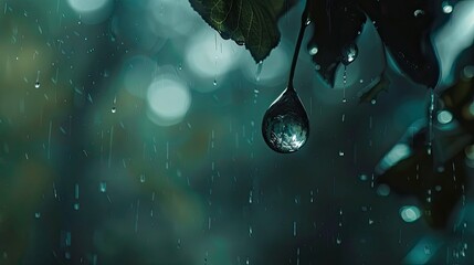 wet rain droplet